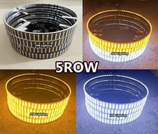 JHB 17.5''5ROWS Pure AMBER WHITE LED Turn Signal Switchback Wheel Rim Lights Kit picture