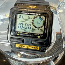 Rare Vintage Casio S-52W Sports Timer Module 212 Watch Runs picture