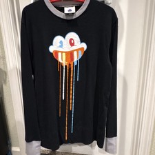Kidrobot Men's L Long Sleeve Crew Neck Cotton Melt Drip-Vintage picture