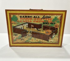 Vintage Marx Tin Fort Apache Carry-All Action Playset W/Accessories Style #4685 picture