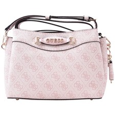 Guess Emera Logo Women's Crossbody Girlfriend Zip Handbag Blush Logo Signature picture