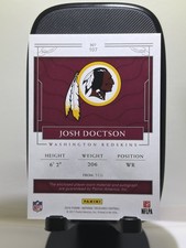 Panini 2016 National Treasures Josh Doctson RC Patch Auto #107 /10 Redskins picture