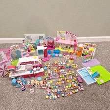 Huge Shopkins Lot Cupcake Queen Happy Places Home, Pool Mini Market 280 Figures picture