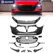 For 2019-25 Mazda 3 US Model 2 Box Set Primed Front Bumper Cover Grille Trim Kit picture