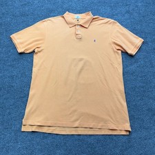 Johnnie-O Hangin Out Mens Large Peach Orange Pique Cotton Spandex Polo Shirt picture