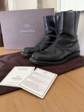 Vetements x Church’s Logo Heel Zip Boots Black Leather Size 42 picture