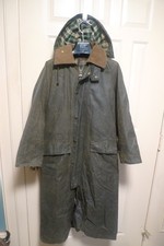 BARBOUR -A160  BURGHLEY WAX COTTON COAT - MADE@ UK -  VINTAGE - SHABBY CHIC - 34 picture