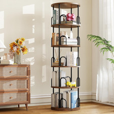 5 Tier Rotating Bookshelf Tower Spinning Bookshelf picture