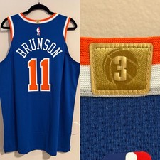 Nike Jalen Brunson New York Knicks Authentic Jersey - Icon - Size 48 L - GOLD #3 picture