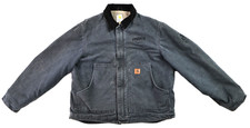 CARHARTT J164 J22 Men’s L PTL Petrol Gray Canvas Dearborn Detroit Coat Jacket picture
