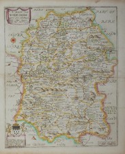 WILTSHIRE Original  early antique Map by Blome c1673 picture