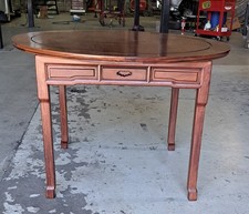 Vintage Chinese Ming-style Rosewood Round Gaming Table 4-Drawer Removable Cover picture