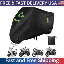 Heavy Duty Motorcycle Cover Waterproof All Weather UV Dust Snow Proof Universal picture