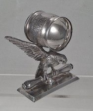 Large Antique Meriden Silver Plate Figural Eagle Napkin Ring picture