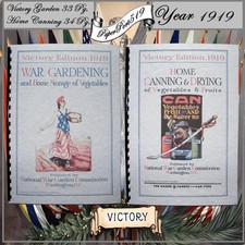 1919 Victory Edition War Gardening & Home Canning & Drying  Lot of 2 Manuals picture