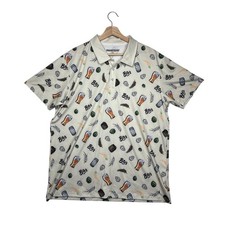 Shankitgolf Beer Polo 2.0 Golf Shirt Performance Polo Novelty Print Casual Sz XL picture