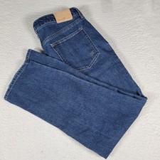 Seven7 Slim Straight Jean Women 10 Birch Dark Wash Blue Mid Rise MY10158DE picture