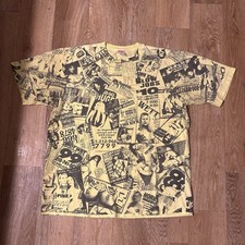 SUPER RARE Vintage 2001 Supreme Porn Ads All Over Print Shirt XL picture