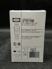 Case of 10 Hubbell GFTRST15WB Self-Test GFCI Outlet 15A 125V White Commercial OB picture