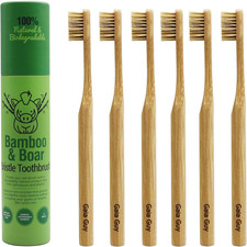Natural Bristle Bamboo Toothbrush - Totally Compostable picture