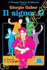 GIORGIO GABER - IL SIGNOR G, Milano Piccolo Teatro 8 January 1971 poster -1128 picture