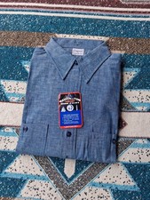 1950s Washington Dee Cee Compass Sanfordized Longsleeve Chambray Work Shirt... picture