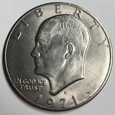 1971-D Type 2 Eisenhower Dollar - Extremely Fine (XF) Clad KM#203 - IKE71DXF picture
