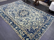 Persian Rug, Vintage 4.5 x 6.5 Rug, Navy Hand Knotted Rug, HANDMADE Rug, Vintage picture