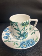 WEDGWOOD Jasper Conran Chinoiserie Floral Demitasse Cup & Saucer White Green picture