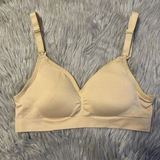 Hofish Wireless Nursing Maternity Wirefree Bra Womens Size Small Tan Wireless picture