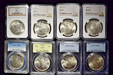 PCGS NGC US Silver Peace Dollars 1921-1935 ~ BU UNC DOLLAR Graded Estate Lot picture