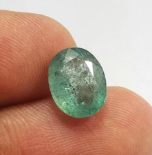 3.30 Ct Natural Oval Cut Top Green Emerald Zambia Good Luster NO Treatment Gems picture