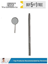 Wise Dental Endodontic Ruler handle With Mirror # 4 Front Surface Rhodium Coated picture