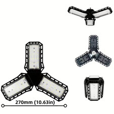 80W LED Garage Shop Light Bulb  Adjustable Panel E26 Screw Socket Deformable picture