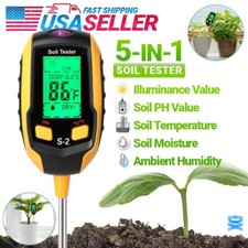 5-in-1 Digital PH Soil Tester LCD Moisture Plant Water Temperature Test Meter picture