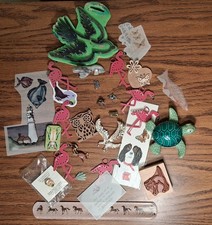 Junk Drawer Lot Animal Theme Trinkets Jewelry for Craft Repurpose New and Broken picture