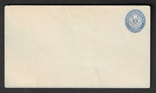DENMARK - DAN. W. INDIES Postal Stationery: 1891-95 2c blue envelope - 39476 picture