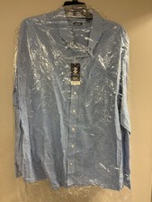 IZOD Men's Button Down Long Sleeve Dress Shirt Blue Revival Size 2XLT Big & Tall picture