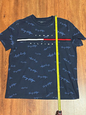 Tommy Hilfiger Men's Navy XL Regular Crew Neck Short Sleeve Logo Graphic T-Shirt picture