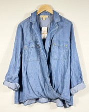 NEW Michael Kors Women's 2X Long Sleeve Denim Shirt • Reg Price $110 picture