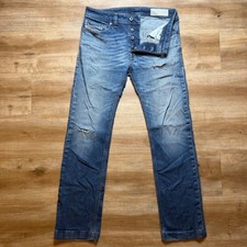 Diesel Safado-R Jeans Mens 30 Blue Slim Straight Distressed Made in Italy R13M8 picture