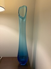 MCM le Smith Peacock Blue Swung Glass Vase 20