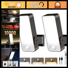 2 Pack Rechargeable Motion Sensor Outdoor Lights, Remote Control, 3 Modes, Dimma picture