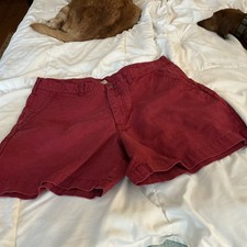 Patagonia Men’s Red Retro Cotton Canvas Shorts 36 Flat Front Zip Pockets picture