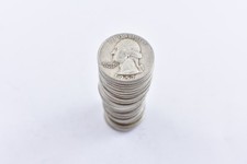 (40) 1950's-1964 Washington Quarter 90% Silver $10 Face ROLL picture