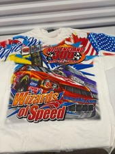 Vintage 2001 NASCAR New England 300 Wizards of Speed AOP Shirt XL NWOT picture