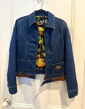 D&G Dolce & Gabbana Women’s Blue Denim Jean Jacket Zip Front Pockets Size S picture