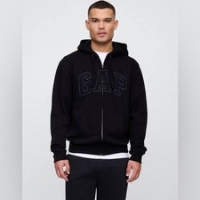 GAP Men's Black Zip Hoodie and Joggers Set MSRP $100 Size M picture