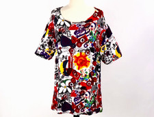 Vintage Moschino Jeans NWOT Graphic Graffiti Shirt Blouse Top Loft Wear XL picture