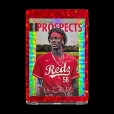 ELLY DE LA CRUZ ROOKIE SILVER REFRACTOR CHROME CARD 2023 Bowman Insert - Reds picture